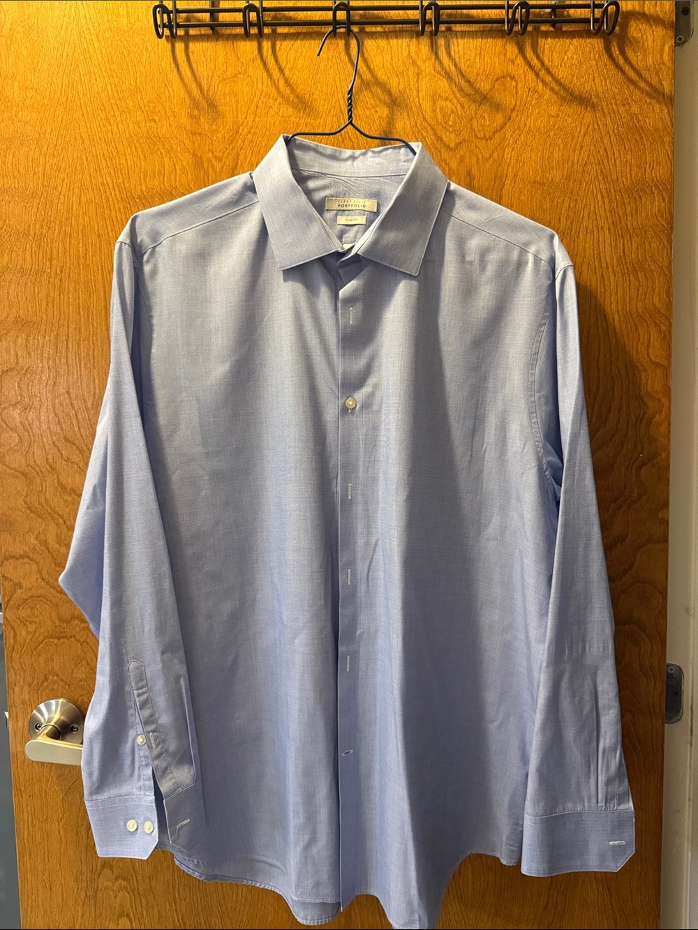 Perry Ellis Light Blue Long-Sleeve Dress Shirt